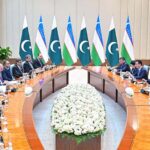 Prime Minister Muhammad Shehbaz Sharif and President of Uzbekistan H.E. Shavkat Mirziyoyev hold delegation level talks in Tashkent