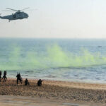 Pakistan Navy’s SEAL team conduct counter terrorism demo during the Pakistan Navy’s 9th Multinational Exercise AMAN25, under the slogan ‘Together for Peace
