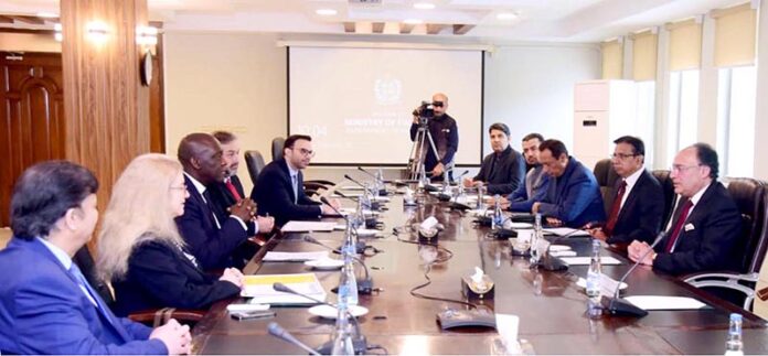 Federal Minister for Finance and Revenue, Senator Muhammad Aurangzeb, in a meeting with Mr. Makhtar Diop, Managing Director & Executive Vice President of the International Finance Corporation (IFC), at the Finance Division