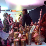 Women visiting stalls during the third day of Pakistan Travel Mart at the Expo Center
