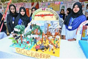 Students participates in exhibition of Science, Technology, Engineering, Arts & Mathematics during Regional Steam Festival 2025 at Government Pilot Higher Secondary School Ground.