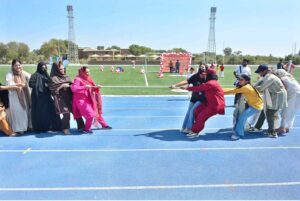 Students participating in race competition during Annual Sports Gala of The Smart School at Public Sports Ground.
