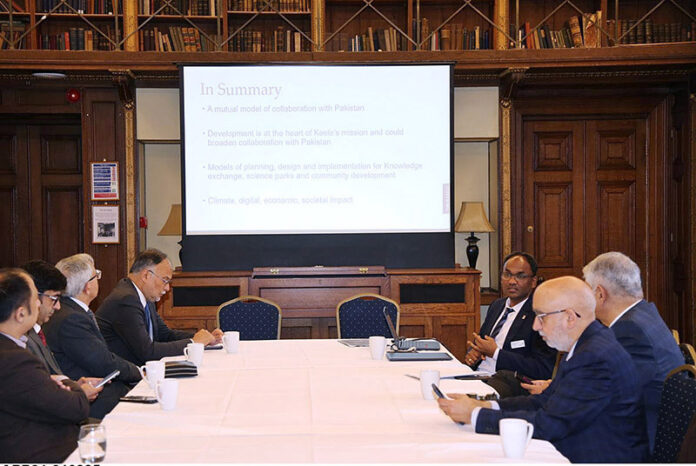 Federal Minister for Planning, Development & Special Initiatives, Ahsan Iqbal, visited Keele University's Denis Coates Foundation Building and Business School