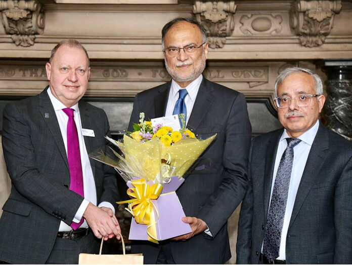 Federal Minister for Planning, Development & Special Initiatives, Ahsan Iqbal, visited Keele University's Denis Coates Foundation Building and Business School