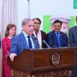 Prime Minister Muhammad Shehbaz Sharif addresses the inaugural ceremony of the National Polio Eradication Campaign 2025