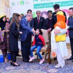 Prime Minister Muhammad Shehbaz Sharif administers polio vaccine to children at the inaugural ceremony of the National Polio Campaign 2025