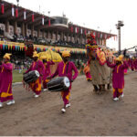 Participants showcase various performances during the inaugural ceremony of the National Horse and Cattle Show at Fortress Stadium