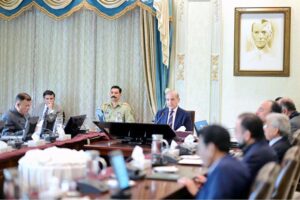 Prime Minister Muhammad Shehbaz Sharif chairs the Federal Cabinet Meeting.