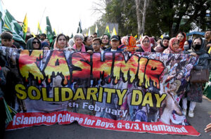 A large number of people participating Kashmir Solidarity walk at D Chowk.