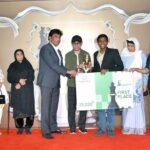 Adviser on Cultural Affairs of Bangladesh, Mostofa Sarwar Farooki and Pakistan High Commissioner Syed Ahmed Maroof awards trophy and cash prize to the winner of the 2nd Mian Sultan Khan Chess Tournament organized by the Pakistan High Commission