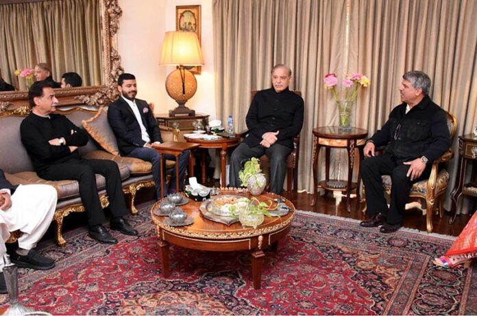 Prime Minister Muhammad Shehbaz Sharif meets Speaker National Assembly Sardar Ayaz Sadiq