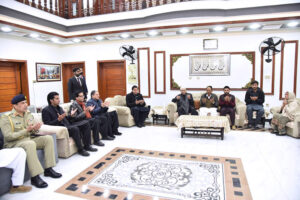 President Asif Ali Zardari offering Fateha for Major Hamza Israr Shaheed, who embraced martyrdom in North Waziristan