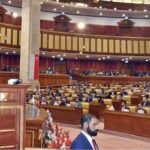 Acting President of the Islamic Republic of Pakistan, Syed Yousaf Raza Gilani addressing at the closing ceremony of 1st Joint CPA Asia & South-East Asia Regional Conference at Punjab Assembly