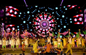 Participants showcase various performances during the inaugural ceremony of the National Horse and Cattle Show 2025 at Fortress Stadium