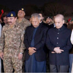 Prime Minister Muhammad Shehbaz Sharif attends the namaz-e-janaza of Shaheed Lt. Muhammad Hassan Ashraf