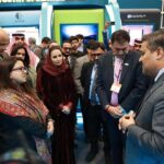 Minister for State of IT&T Shaza Fatima Khawaja along with Her ExcellencySecretary General DCO Deemah Al Yahya visits Pakistani startups and IT companies at Pakistan Pavilion during LEAP 2025