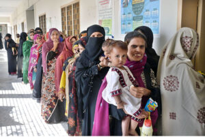 Chairperson Benazir income support program (BISP) Senator Rubina Khalid address to media persons during her visit tehsil office DRC and Benazir kufaalat payment Centre at Shah Bukhari.