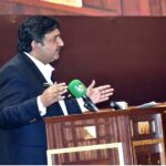 Speaker Punjab Assembly Malik Muhammad Ahmed Khan addressing at the closing ceremony of 1st Joint CPA Asia & South-East Asia Regional Conference at Punjab Assembly