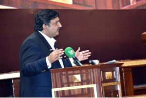 Speaker Punjab Assembly Malik Muhammad Ahmed Khan addressing at the closing ceremony of 1st Joint CPA Asia & South-East Asia Regional Conference at Punjab Assembly