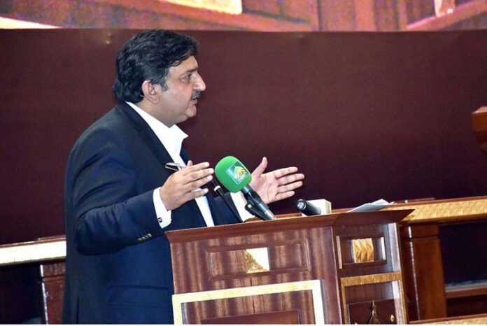 Speaker Punjab Assembly Malik Muhammad Ahmed Khan addressing at the closing ceremony of 1st Joint CPA Asia & South-East Asia Regional Conference at Punjab Assembly