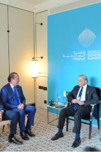 Prime Minister Muhammad Shehbaz Sharif and renowned businessman from USA, Mr Gentry Beach met on the sidelines of World Governments Summit.