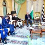 Prime Minister Muhammad Shehbaz Sharif meets with the President of Jamiat Ulema-e-Islam (F), Maulana Fazal-ur-Rehman