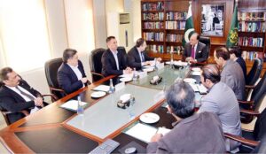 Federal Minister for Finance and Revenue, Senator Muhammad Aurangzeb in a meeting with a high-level Turkish delegation led by Mr. Atilla Yerlikaya, President of Corporate Affairs, Communications, and Sustainability, Anadolu Group, who called on the Minister at the Finance division in federal capital