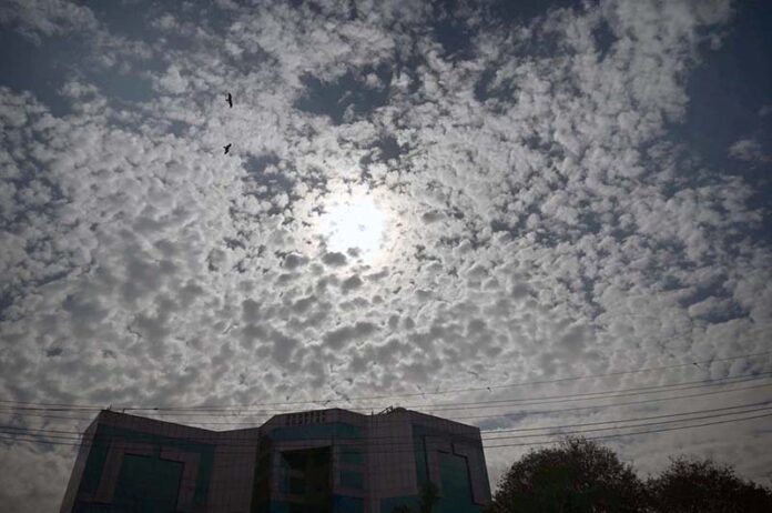 An attractive view of clouds in the provincial capital
