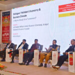 Advisor to Federal Finance Minister Khurram Schehzad speaking as a panelist at a session titled "Pakistan's Economy and Business Climate - Is Pakistan Ready for a Turnaround?" at the Karachi Literature Festival in a local hotel