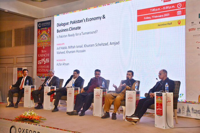 Advisor to Federal Finance Minister Khurram Schehzad speaking as a panelist at a session titled 