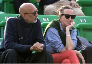 Spectators enjoying during the Tri-Nation’s one-day international cricket match between South Africa and New Zealand at the Gaddafi Stadium.