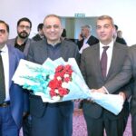 Federal Minister for Board of Investment, Privatization & Communications Abdul Aleem Khan in a group photo along with the Ambassador of Azerbaijan Khazar Farhadov, President of the Federation of Pakistan Chambers of Commerce and Industry (FPCCI), Atif Ikram Sheikh and the Chairman of the Azerbaijan-Pakistan Chamber of Commerce and Industry, Ahsan Zafar Bakhtawari during inauguration of the Azerbaijan-Pakistan Chamber of Commerce & Industry in federal capital