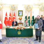 President of Turkiye, Recep Tayyip Erdogan and Prime Minister of Pakistan Muhammad Shehbaz Sharif witness exchange of MoUs and Agreements signed between Turkiye and Pakistan with regard to cooperation in different fields
