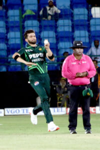 New Zealand's Devon Conway watches the ball after playing a shot during the final one-day international (ODI) cricket match of Tri-Nation series between Pakistan and New Zealand at the National Stadium