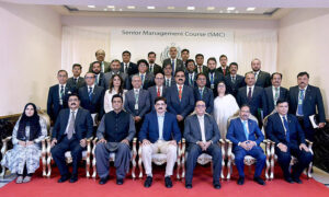 Sindh Chief Minister Syed Murad Ali Shah inaugurates the newly established Training Management & Research (TMR) Wing office building at DC South Complex.