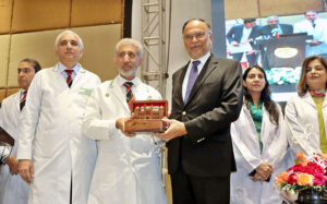 Ahsan Iqbal, Minister for Planning, Development & Special Initiatives addressing to the 165th White Coat Ceremony at King Edward Medical College.