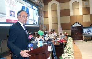 Ahsan Iqbal, Minister for Planning, Development & Special Initiatives addressing to the 165th White Coat Ceremony at King Edward Medical College.