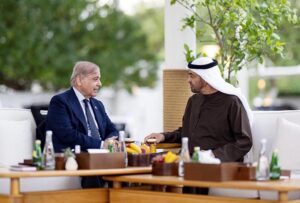 Prime Minister Muhammad Shehbaz Sharif and President of UAE His Highness Sheikh Mohamed bin Zayed Al Nahyan met in Abudhabi, on the sidelines of World Governments Summit.