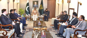 Acting Chairman Senate, Syedaal Khan in a meeting with Ambassador Of Kazakhstan, Yerzhan Kistafin at Parliament House.