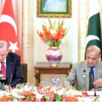 President of Turkiye, Recep Tayyip Erdogan and Prime Minister of Pakistan Muhammad Shehbaz Sharif sign joint declaration of 7th meeting of Turkiye-Pakistan High Level Strategic Cooperation Council