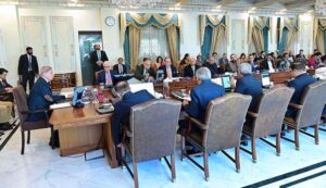 Prime Minister Muhammad Shehbaz Sharif chairs the Federal Cabinet Meeting.