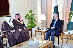 A delegation of Saudi Fund for Development (SFD) led by Mr. Sultan Bin Abdul Rehman Al Marshad, CEO of SFD call on Prime Minister Muhammad Shehbaz Sharif.