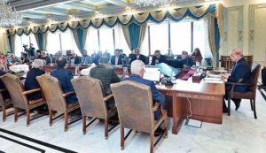 Prime Minister Muhammad Shehbaz Sharif chairs the Federal Cabinet Meeting.
