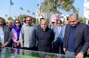 Prime Minister Muhammad Shehbaz Sharif receives briefing about Jinnah Square (underpasses) constructed in record 72 days.