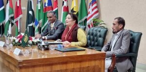 Coordinator to PM for Climate Change, Romina Khurshid Alam addressing a training programme on "Disaster Management and Climate Change Adaptation".