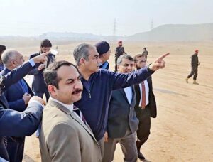 Federal Minister for Interior Mohsin Naqvi visiting the new joint venture of CDA and DHA, Margalla Enclave.