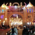 Farid Gate has been illuminated with various lights on the occasion of the arrival of Cholistan Desert Jeep Rally 2025