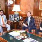 Ambassador of Japan Akamatsu Shichi calls on Sindh Governor Kamran Khan Tessori at Governor House. Consul General of Japan Tashikazu Isomura is also present