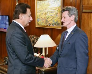 Ambassador of Hungary, Bela Fazekas calls on Speaker National Assembly Sardar Ayaz Sadiq at Parliament House