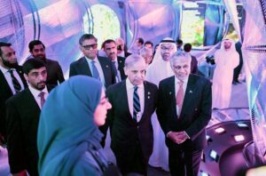 Prime Minister Muhammad Shehbaz Sharif visits Edge of Government Exhibition on the sidelines of World Governments Summit.